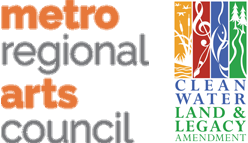 Color logo for the Metropolitan Regional Arts Council with color logo for the Clean Water Land and Legacy Amendment